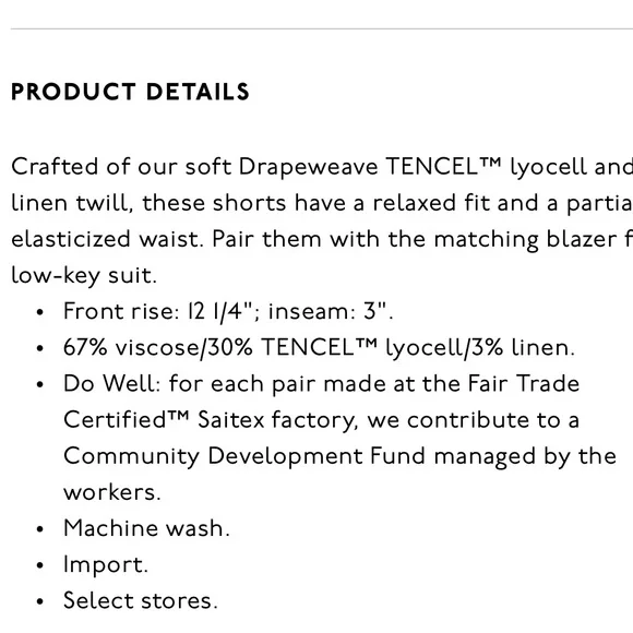 Madewell Drape-weave Tailored Shorts - Picture 7 of 9